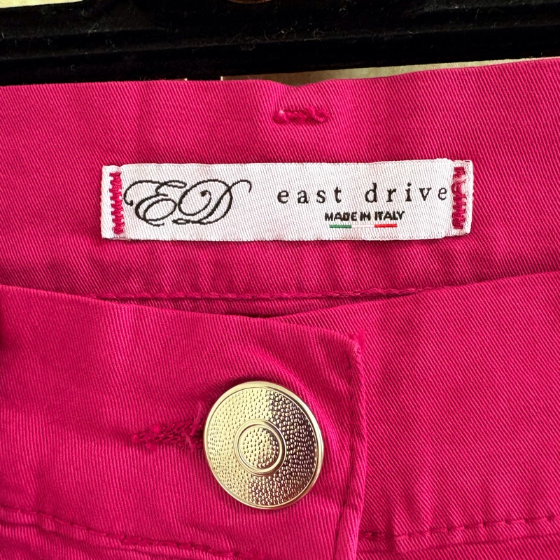 19)East Drive義大利精品桃紅色五分褲 38號 全新含吊牌原價6900-3