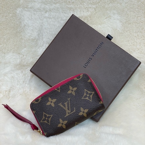 LV 老花拼紅邊卡包 I613