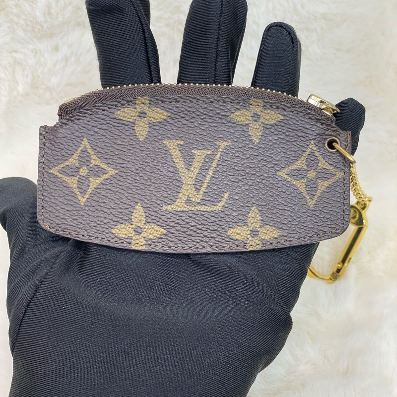 LV 老花金扣零錢 鑰匙包 I606-1