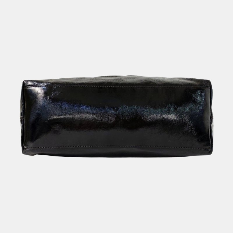 GUCCI Soho 黑色 漆皮 絎縫 流蘇 單肩包-5