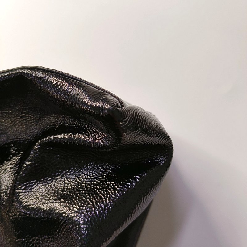 GUCCI Soho 黑色 漆皮 絎縫 流蘇 單肩包-7