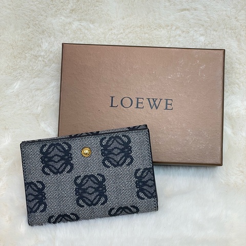 LOEWE 黑仔老花卡包零錢包 I654