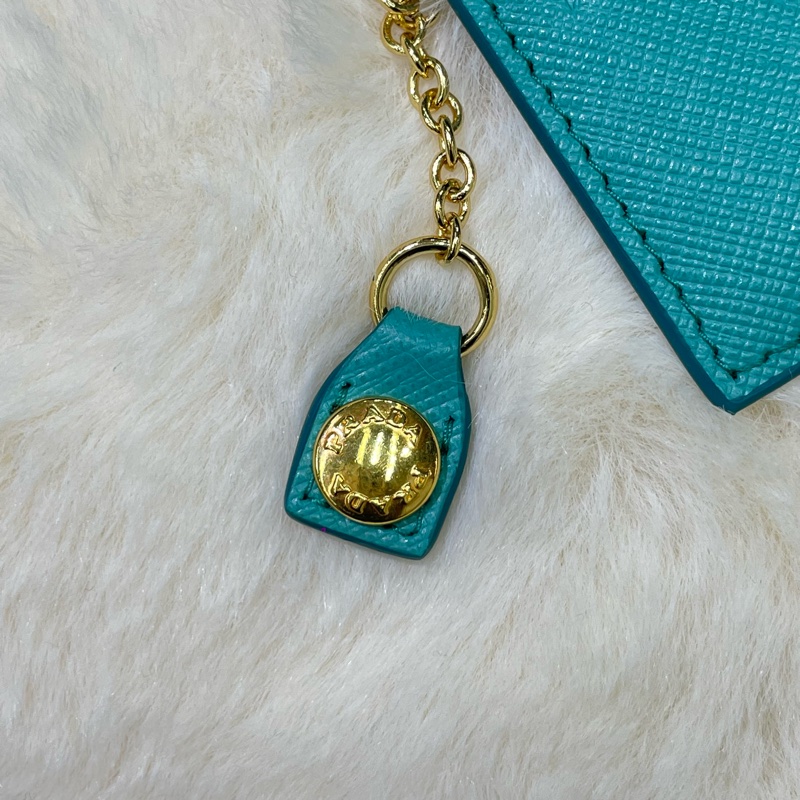 PRADA 湖水綠長夾 XB674-35