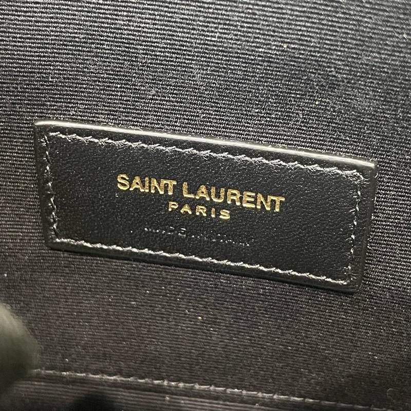 YSL 黑金色V紋手拎包 XB624-14