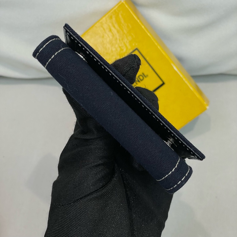 FENDI 深藍色布面鑰匙包 I250-3