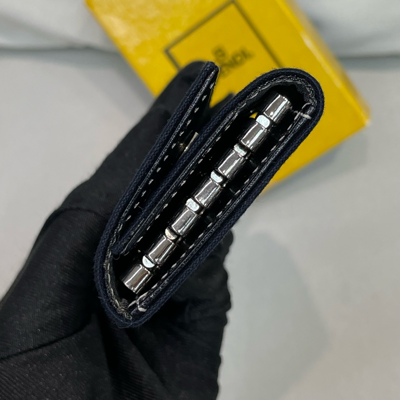 FENDI 深藍色布面鑰匙包 I250-5