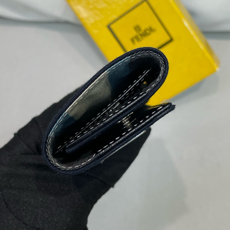 FENDI 深藍色布面鑰匙包 I250-6