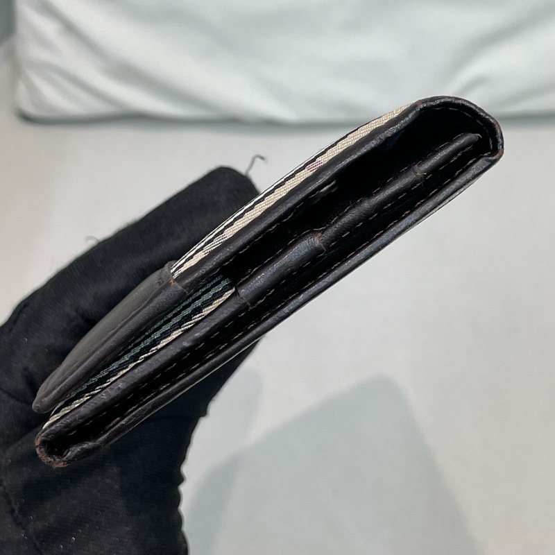 BURBERRY 米色格子長夾 XA159-5