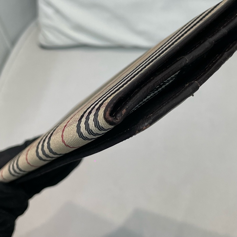 BURBERRY 米色格子長夾 XA159-10