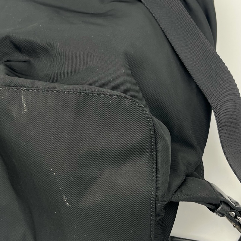 「JL精品代購」Prada黑銀降落傘雙肩包大號-7