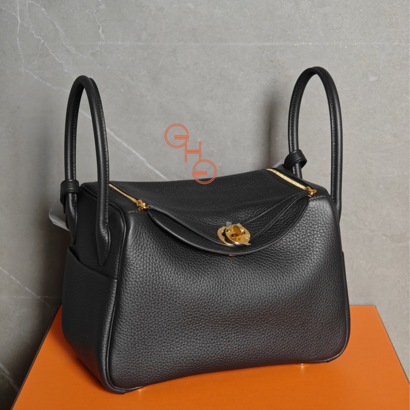 Hermes 愛馬仕Lindy 26 / 黑金 / TC / K(全新)-0