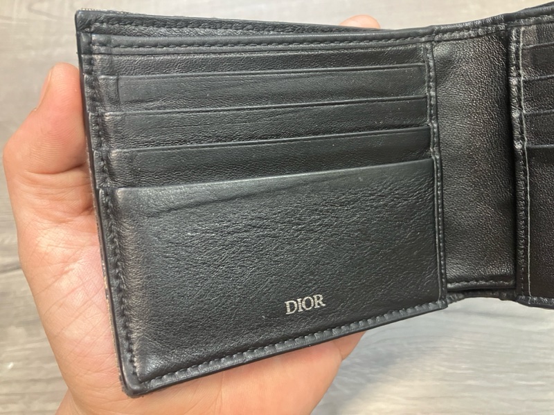 （售出）DIOR 迪奧 Oblique 緹花 短夾 皮夾 錢包 對折 帆布 老花 原花 滿版 CD LOGO-18