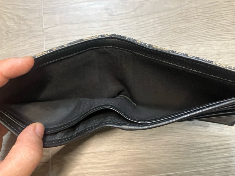 （售出）DIOR 迪奧 Oblique 緹花 短夾 皮夾 錢包 對折 帆布 老花 原花 滿版 CD LOGO-20