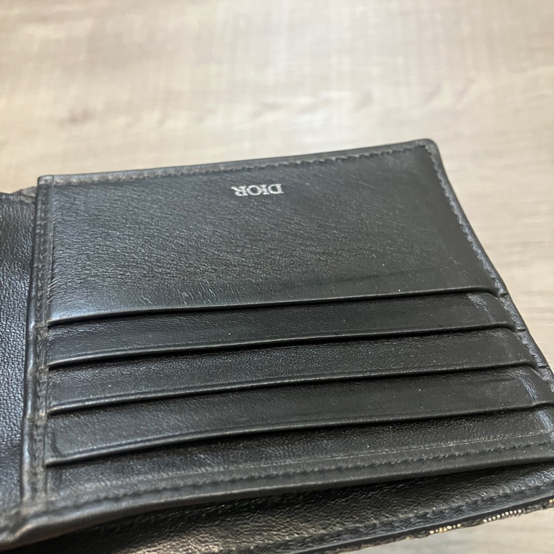 （售出）DIOR 迪奧 Oblique 緹花 短夾 皮夾 錢包 對折 帆布 老花 原花 滿版 CD LOGO-26