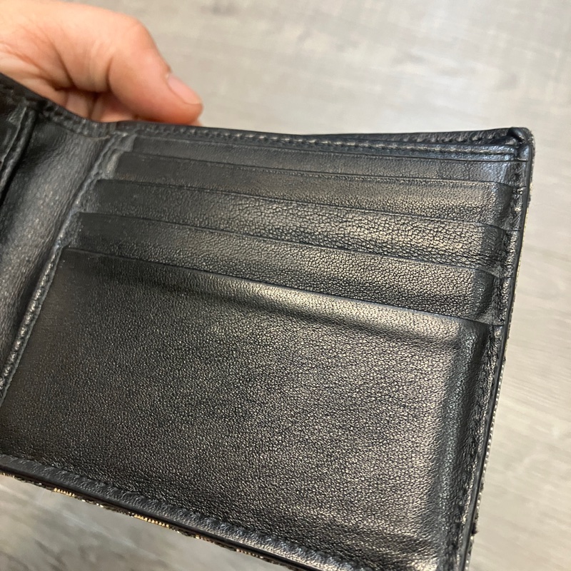 （售出）DIOR 迪奧 Oblique 緹花 短夾 皮夾 錢包 對折 帆布 老花 原花 滿版 CD LOGO-28