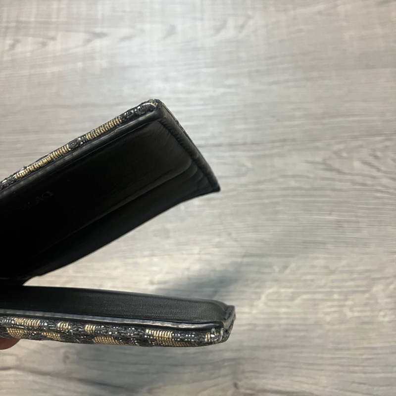 （售出）DIOR 迪奧 Oblique 緹花 短夾 皮夾 錢包 對折 帆布 老花 原花 滿版 CD LOGO-31