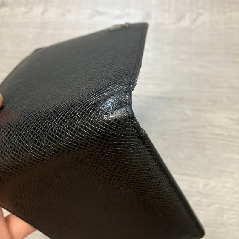 (售出）LOUIS VUITTON LV 路易威登 M30295 Multiple 錢包 皮夾 短夾 皮革 Taïga牛皮 金屬 LOGO 芯片款-12