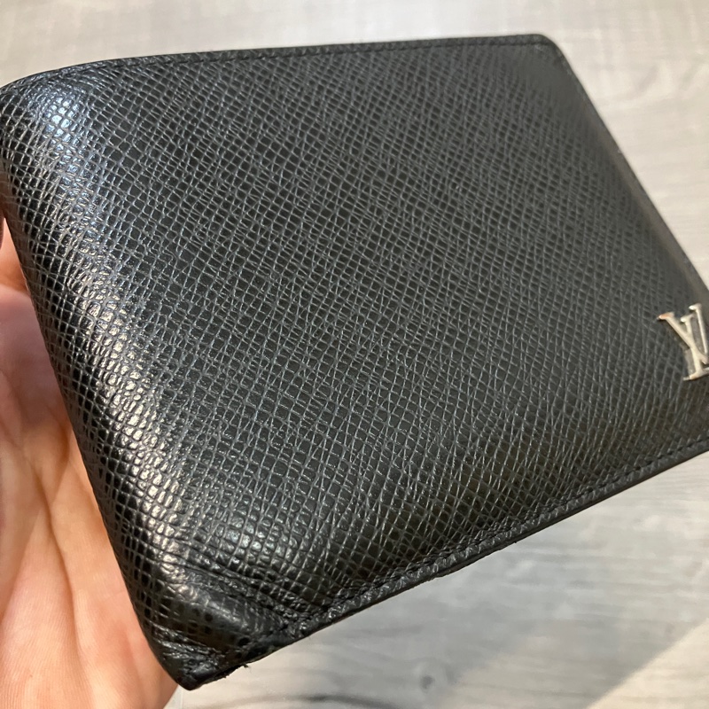 (售出）LOUIS VUITTON LV 路易威登 M30295 Multiple 錢包 皮夾 短夾 皮革 Taïga牛皮 金屬 LOGO 芯片款-21