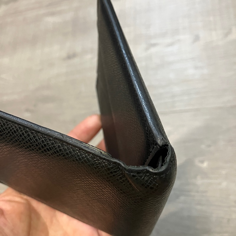 (售出）LOUIS VUITTON LV 路易威登 M30295 Multiple 錢包 皮夾 短夾 皮革 Taïga牛皮 金屬 LOGO 芯片款-26