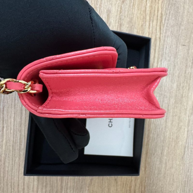 Chanel / 香奈兒 西柚粉 mini 斜挎包-5