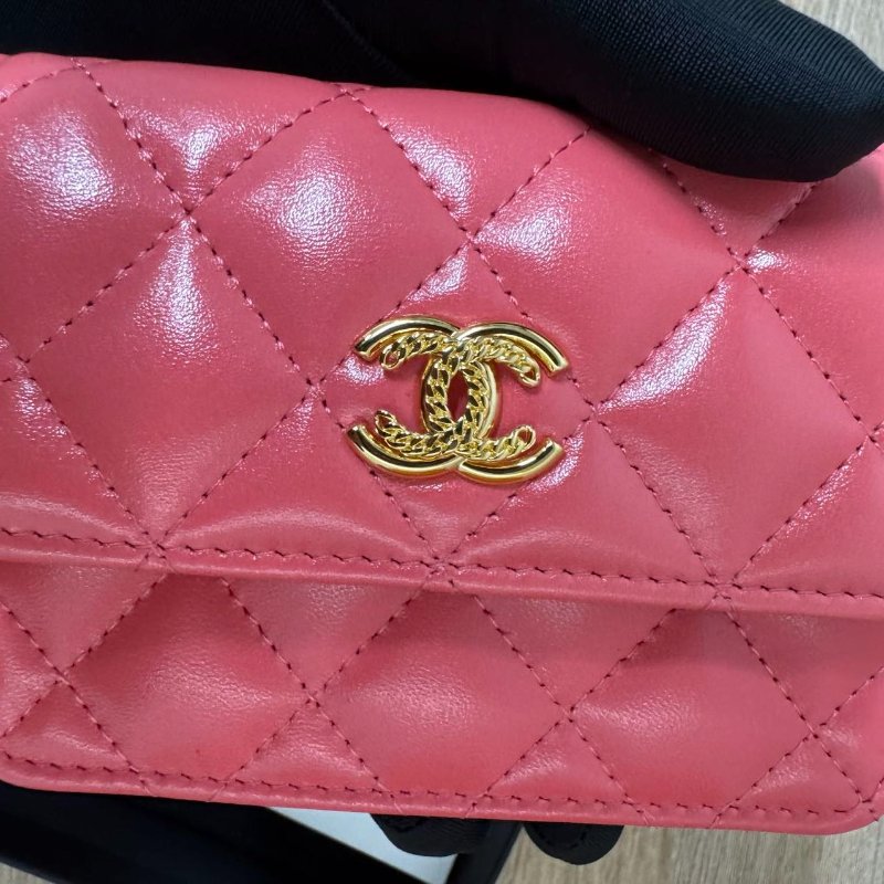 Chanel / 香奈兒 西柚粉 mini 斜挎包-6