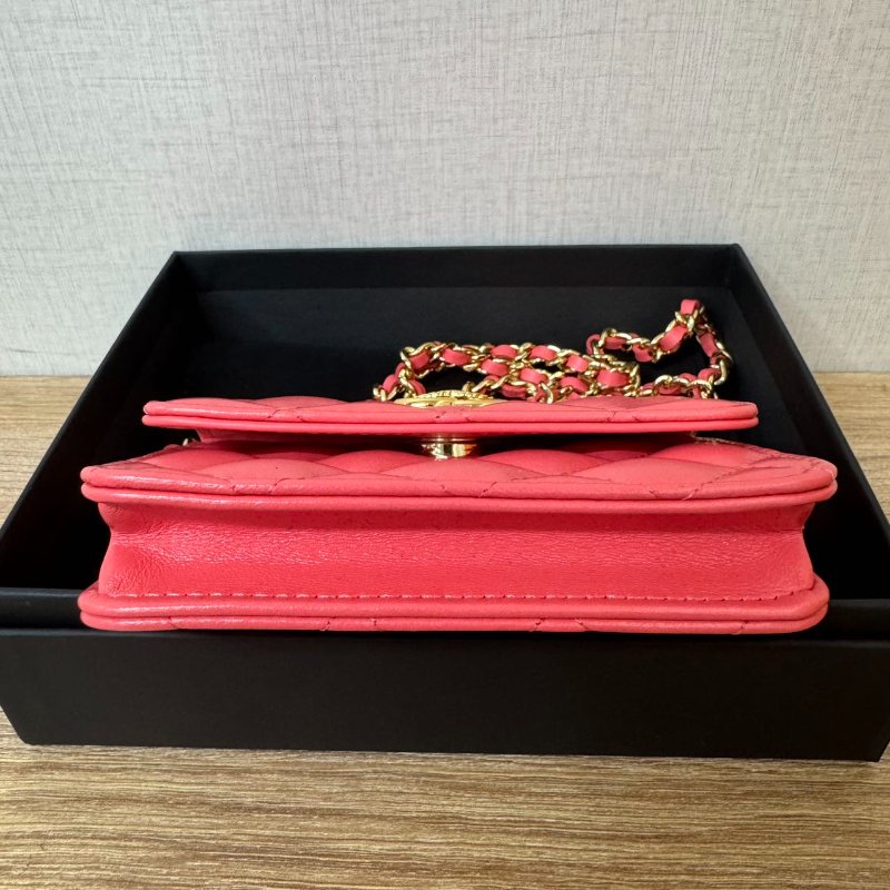 Chanel / 香奈兒 西柚粉 mini 斜挎包-7