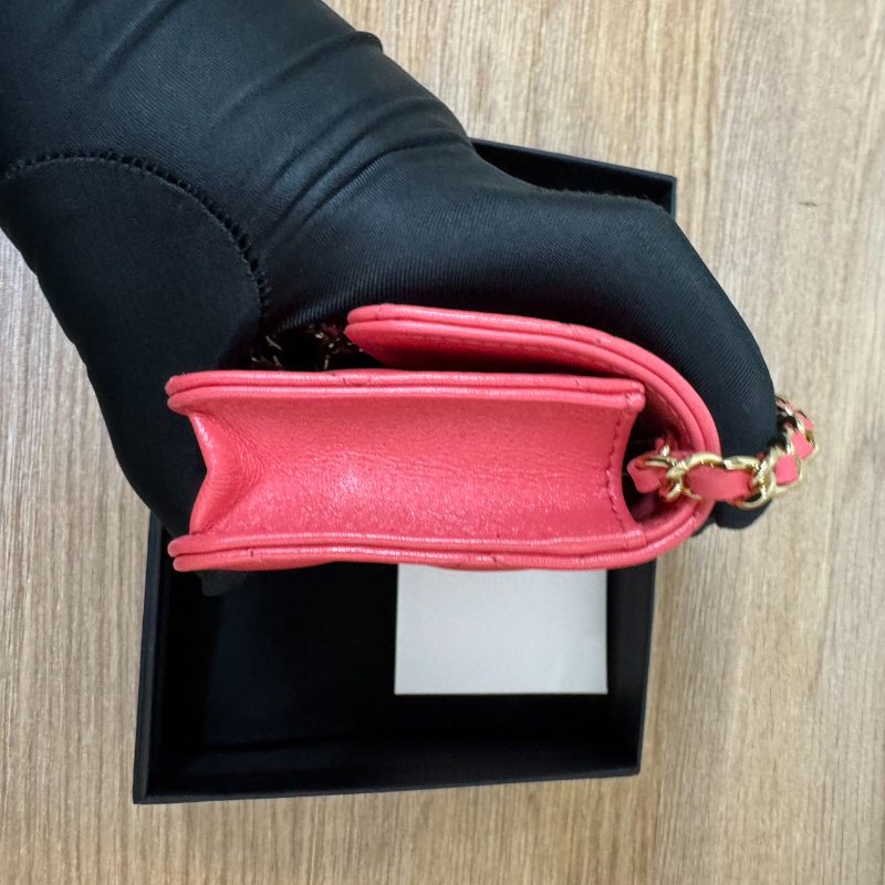 Chanel / 香奈兒 西柚粉 mini 斜挎包-8