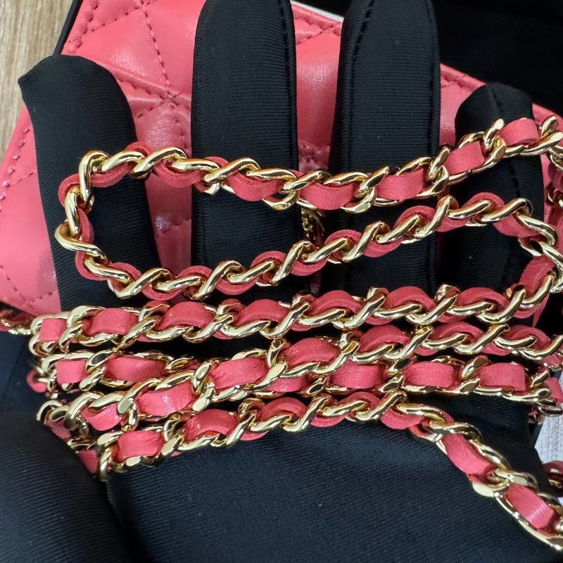 Chanel / 香奈兒 西柚粉 mini 斜挎包-9