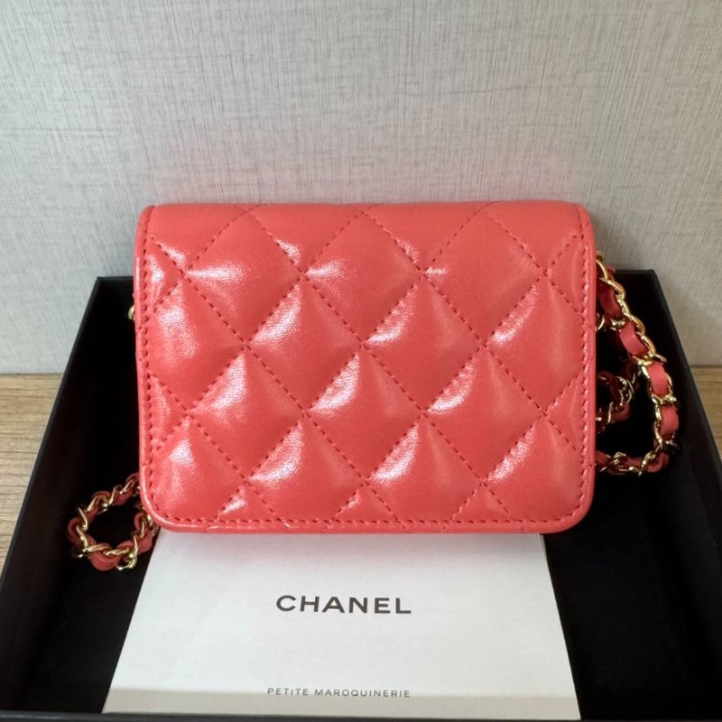 Chanel / 香奈兒 西柚粉 mini 斜挎包-12