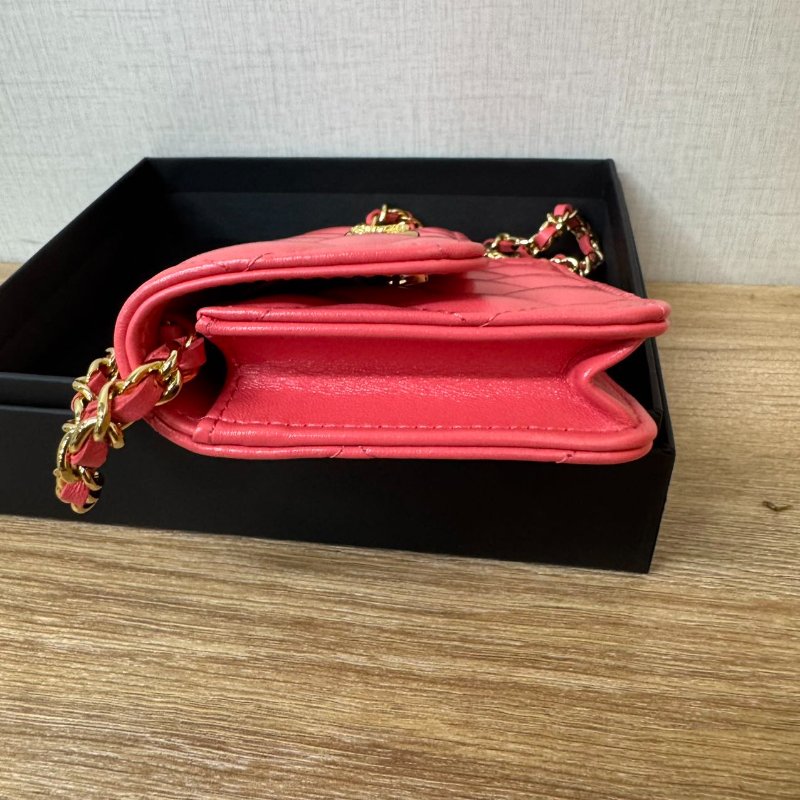 Chanel / 香奈兒 西柚粉 mini 斜挎包-15