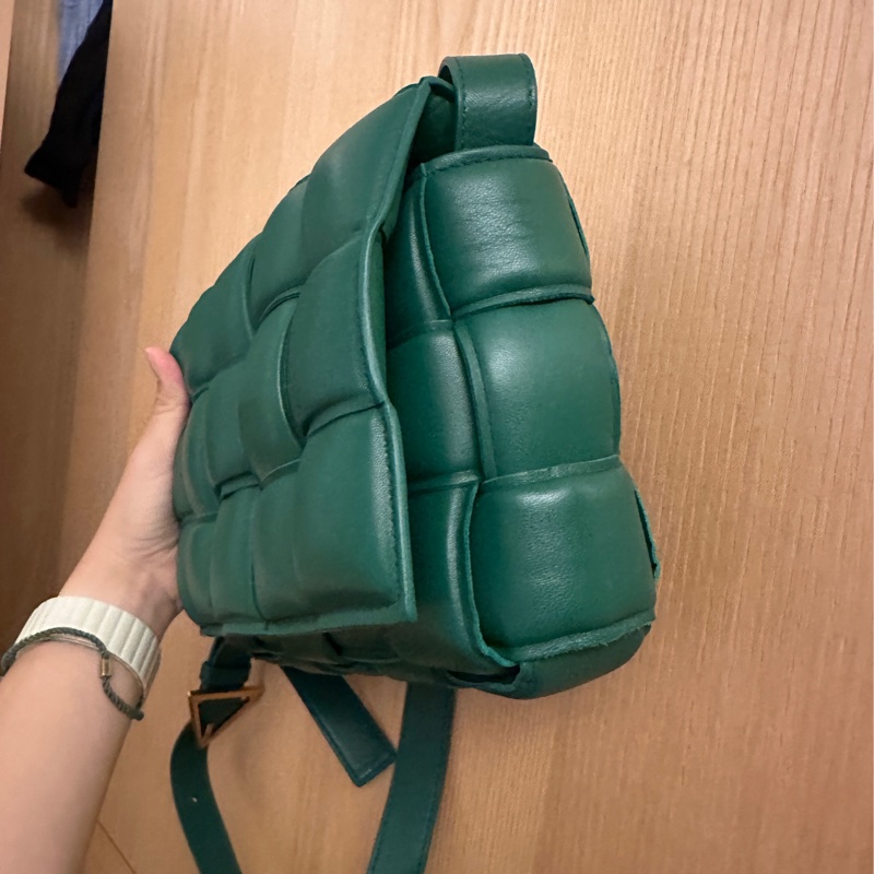 BV Padded Cassette 枕頭編織包 綠-5