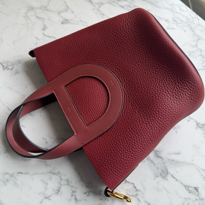 Hermes酒紅豬鼻菜籃子18-0