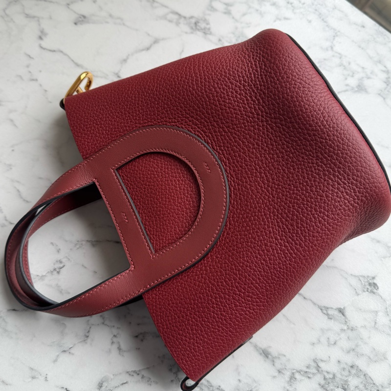 Hermes酒紅豬鼻菜籃子18-1