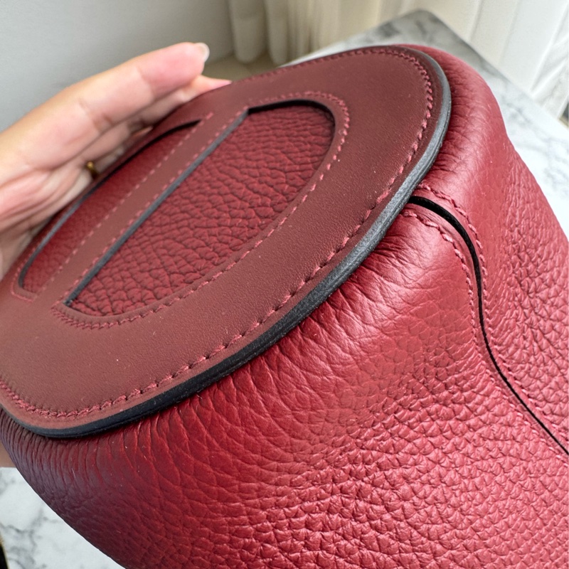 Hermes酒紅豬鼻菜籃子18-6