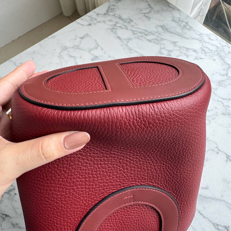 Hermes酒紅豬鼻菜籃子18-7