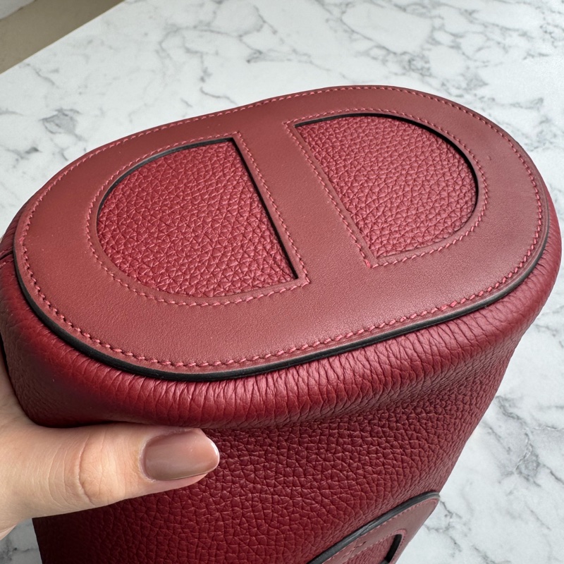 Hermes酒紅豬鼻菜籃子18-8