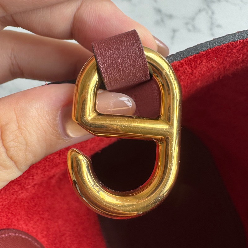 Hermes酒紅豬鼻菜籃子18-16