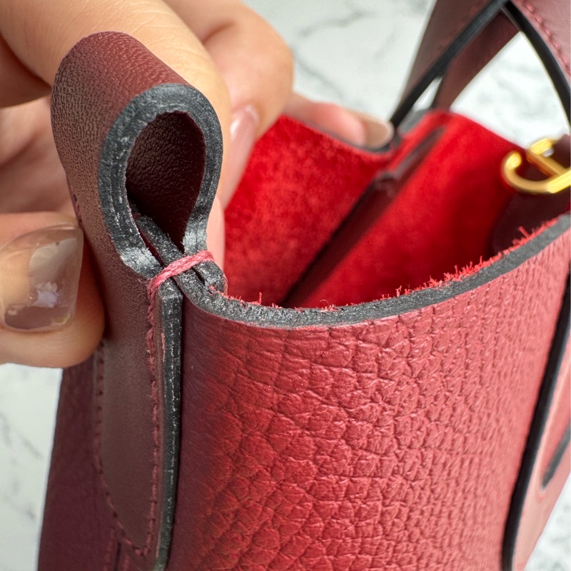 Hermes酒紅豬鼻菜籃子18-18