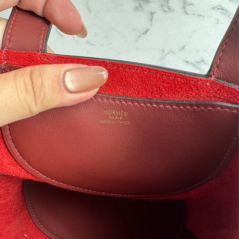 Hermes酒紅豬鼻菜籃子18-21