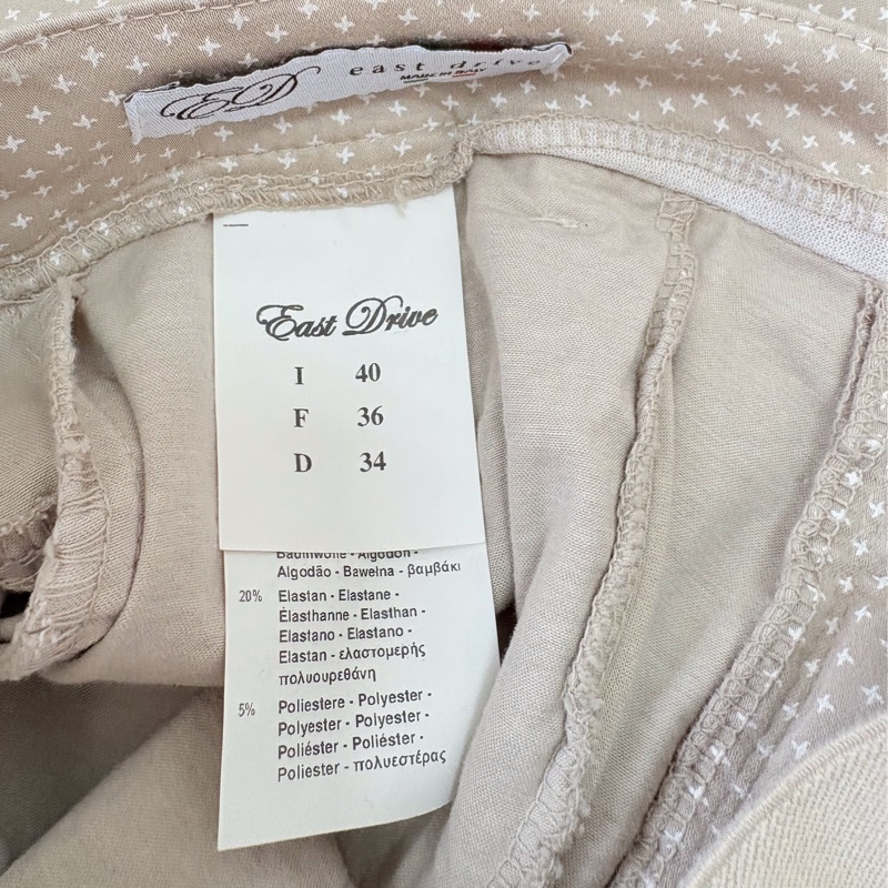 19）義大利精品East Drive星星棉質9分褲 36號 全新含吊牌原價8600-4