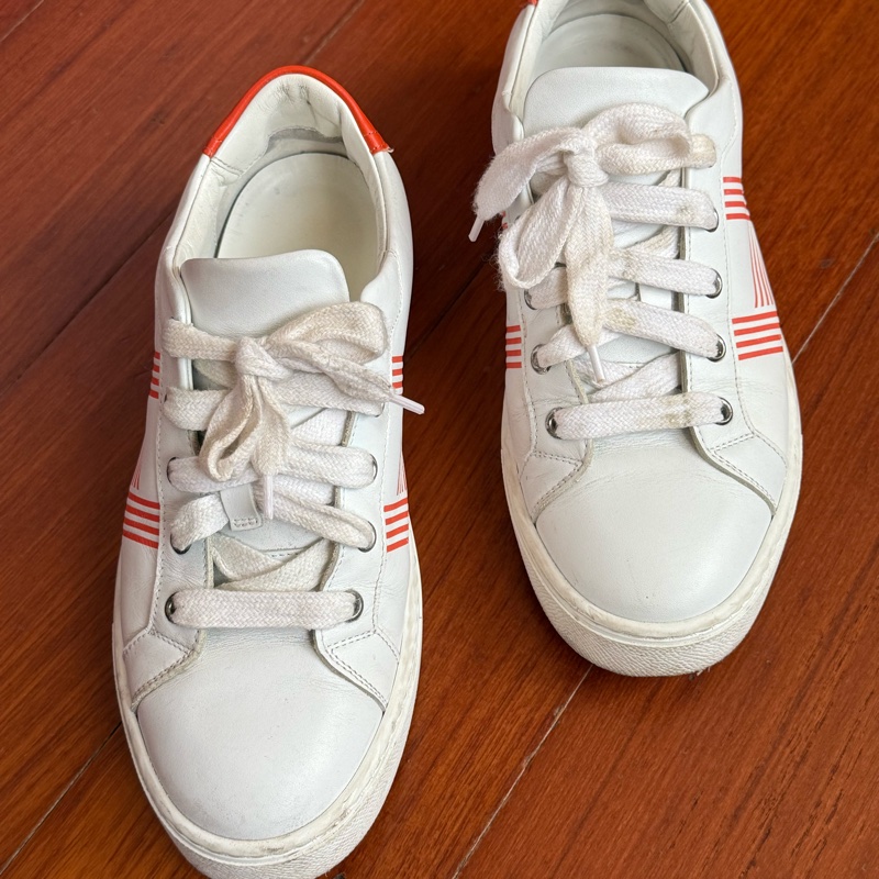 Hermes 橘H logo 小白鞋 尺寸:38-34