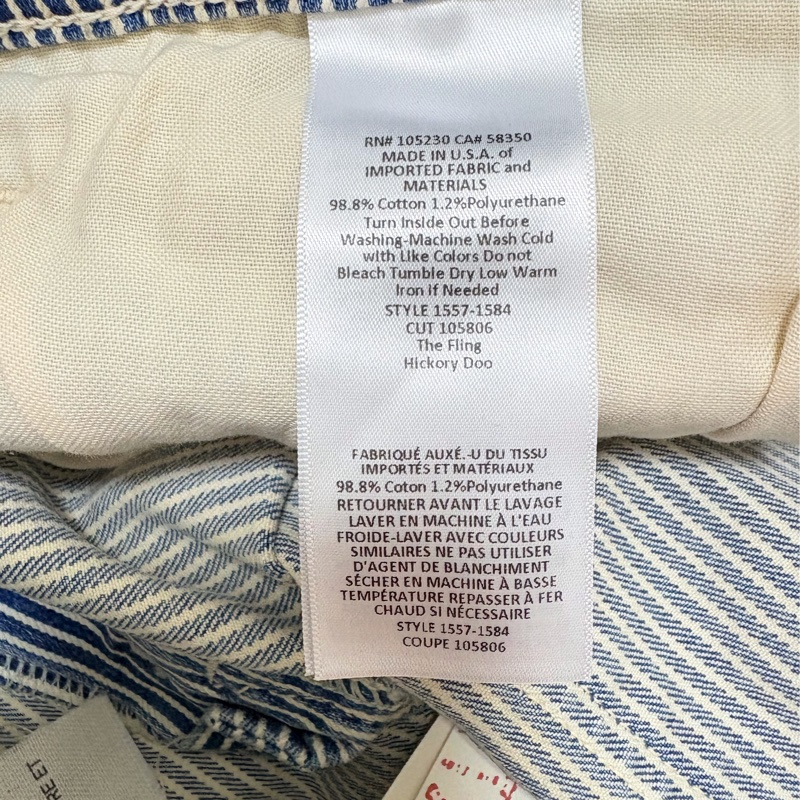 19）Current Elliott 正品棉質質感條文牛仔褲 24號 全新含吊牌原價218美元-6