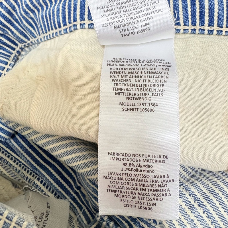 19）Current Elliott 正品棉質質感條文牛仔褲 24號 全新含吊牌原價218美元-7