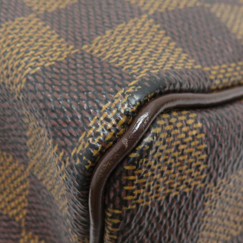 棕色 棋盤格 帆布 Speedy25 手提包 N41365-9