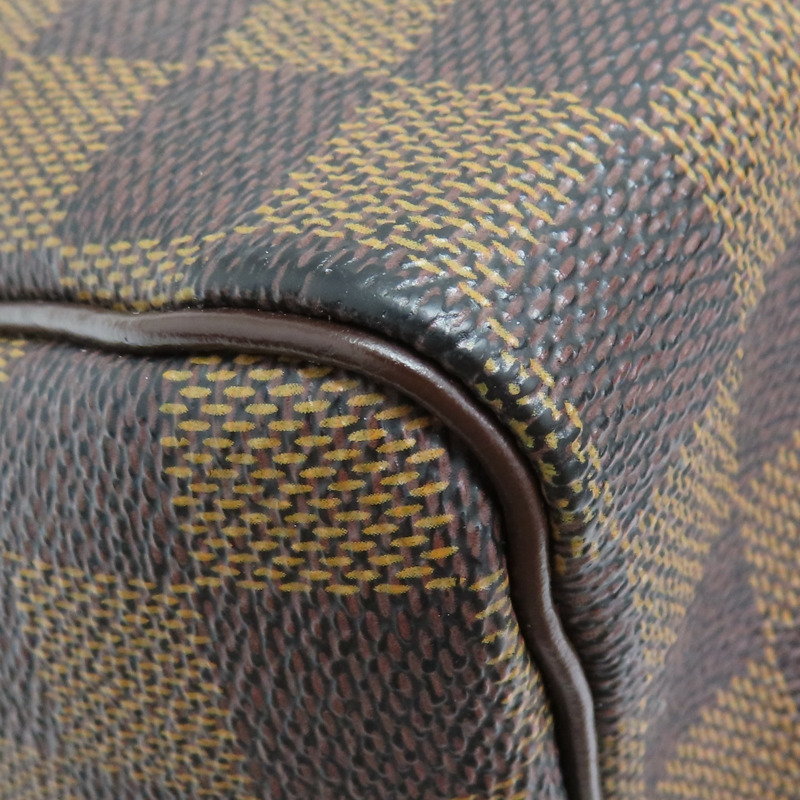 棕色 棋盤格 帆布 Speedy25 手提包 N41365-10