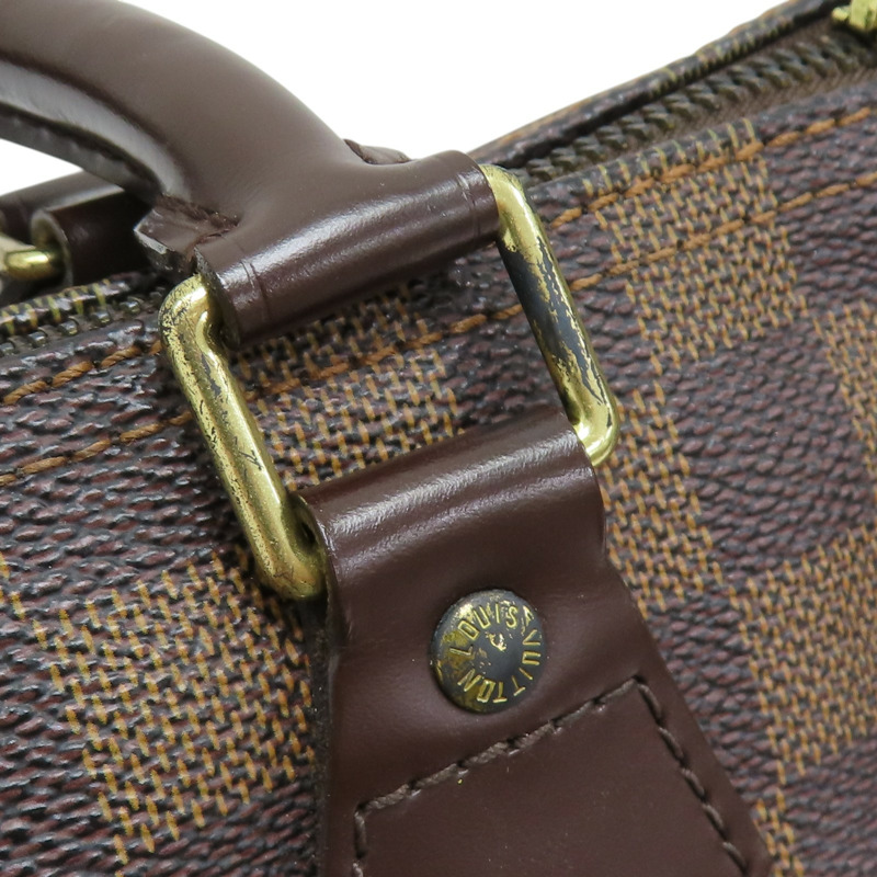 棕色 棋盤格 帆布 Speedy25 手提包 N41365-13