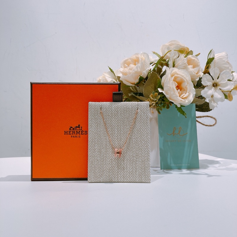 TW4434 Hermes 愛馬仕 新款拼色迷妳H頸鏈Mini Pop H Necklace-0