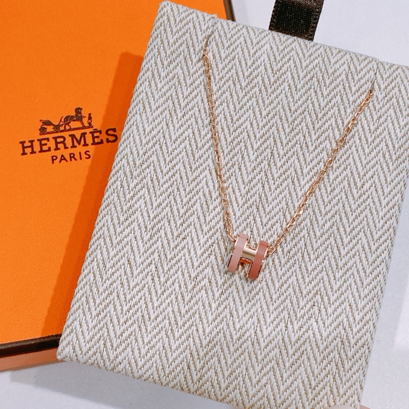 TW4434 Hermes 愛馬仕 新款拼色迷妳H頸鏈Mini Pop H Necklace-1