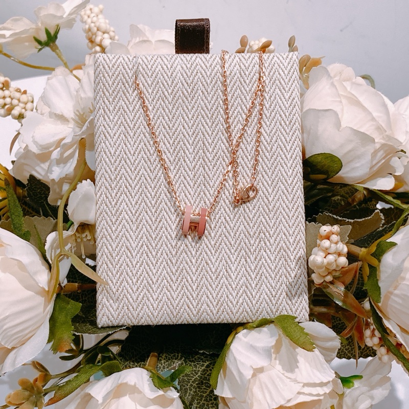 TW4434 Hermes 愛馬仕 新款拼色迷妳H頸鏈Mini Pop H Necklace-4