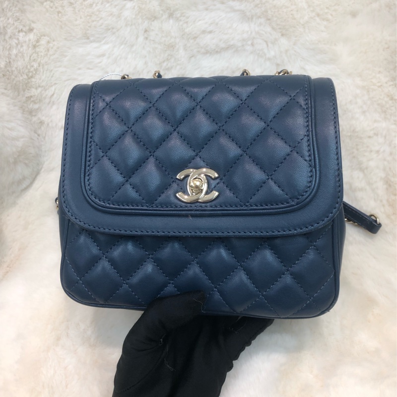 Chanel 藍色19cm 大方胖 XB460-0
